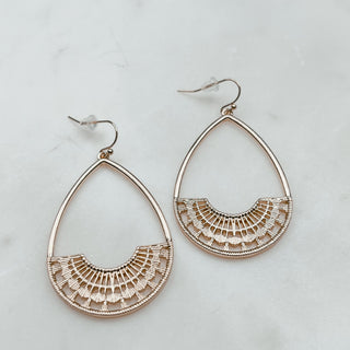 Living A Daydream Gold Fan Earrings - Bray and Em Boutique