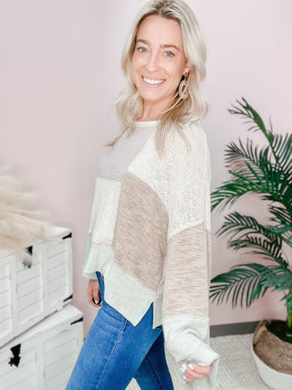 Loren Patched Pullover - Bray and Em Boutique