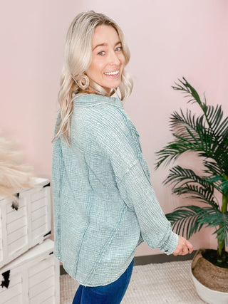 Love Life Cotton Gauze Top - Bray and Em Boutique