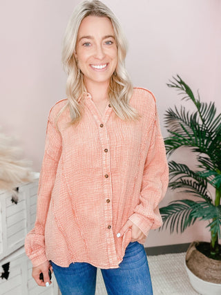 Love Life Cotton Gauze Top - Bray and Em Boutique