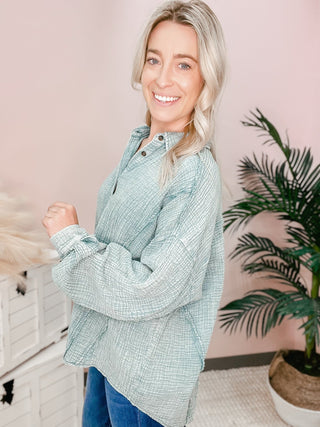 Love Life Cotton Gauze Top - Bray and Em Boutique