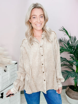 Love Life Cotton Gauze Top - Bray and Em Boutique