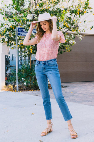 Lovervet Mid Rise Slim Ankle Straight - Bray and Em Boutique