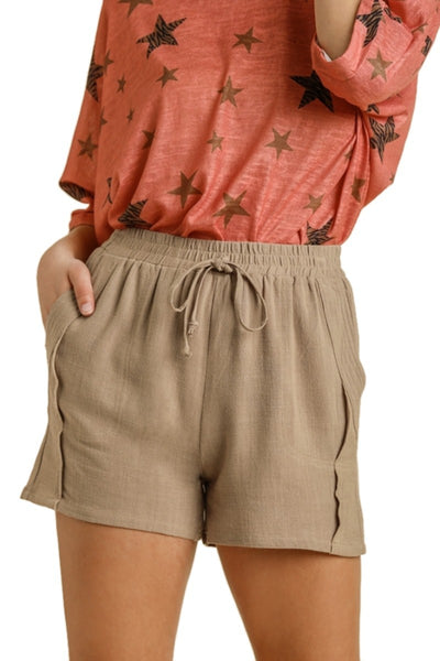 Let's Meet Up Linen Shorts
