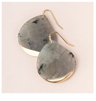 Stone Dipped Teardrop Earrings