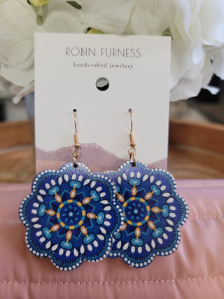 Mandala Print Earrings - Bray and Em Boutique