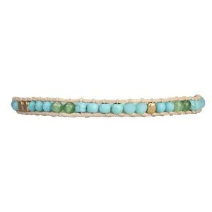 Marquet Celina - Adjustable Stone and Vegan Leather Single Wrap Bracelet - Bray and Em Boutique
