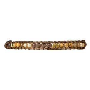 Marquet Celina - Adjustable Stone and Vegan Leather Single Wrap Bracelet - Bray and Em Boutique