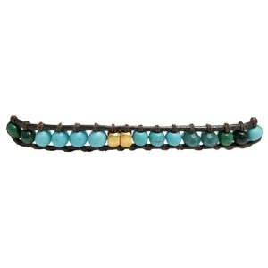 Marquet Celina - Adjustable Stone and Vegan Leather Single Wrap Bracelet - Bray and Em Boutique