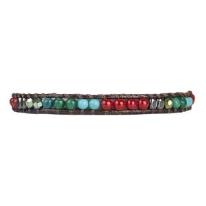Marquet Celina - Adjustable Stone and Vegan Leather Single Wrap Bracelet - Bray and Em Boutique