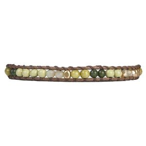 Marquet Celina - Adjustable Stone and Vegan Leather Single Wrap Bracelet - Bray and Em Boutique