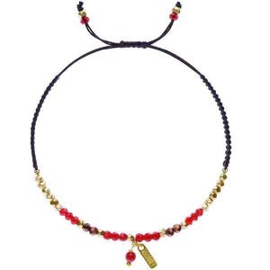 Marquet Erin - Sliding Knot Bracelet with Brass Charm - Bray and Em Boutique