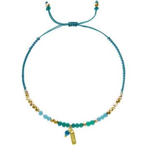 Marquet Erin - Sliding Knot Bracelet with Brass Charm - Bray and Em Boutique