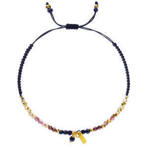 Marquet Erin - Sliding Knot Bracelet with Brass Charm - Bray and Em Boutique