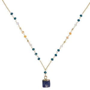 Marquet Nicki - Geometric Stone Pendant Necklace - Bray and Em Boutique