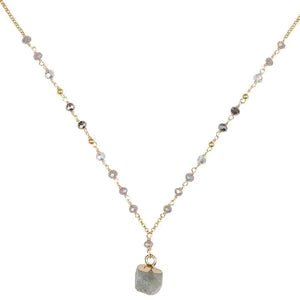 Marquet Nicki - Geometric Stone Pendant Necklace - Bray and Em Boutique