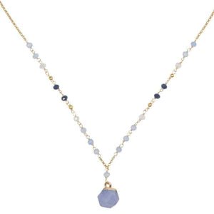 Marquet Nicki - Geometric Stone Pendant Necklace - Bray and Em Boutique