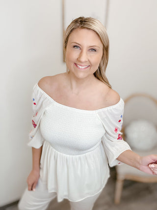 Meet Me In Spring Peplum Top - Bray and Em Boutique