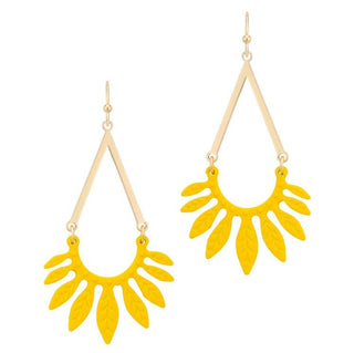 Metal Leaf Drop Earrings - Bray and Em Boutique