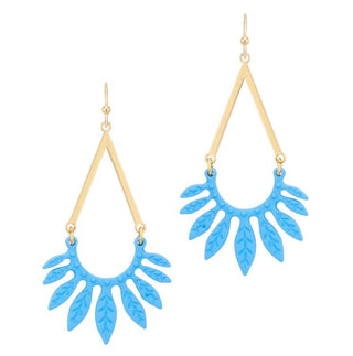 Metal Leaf Drop Earrings - Bray and Em Boutique