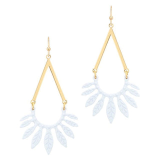 Metal Leaf Drop Earrings - Bray and Em Boutique