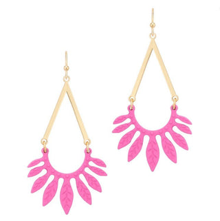 Metal Leaf Drop Earrings - Bray and Em Boutique