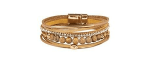 Multi - Layered Leather Magnetic Bracelet - Bray and Em Boutique
