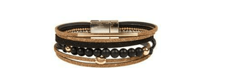 Multi - Layered Leather Magnetic Bracelet - Bray and Em Boutique