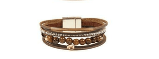 Multi - Layered Leather Magnetic Bracelet - Bray and Em Boutique