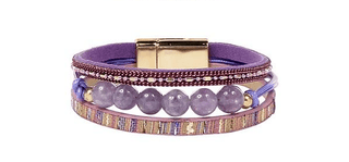 Multi - Strand Leather & Natural Stone Bracelet - Bray and Em Boutique