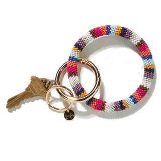 Seed Bead Key Ring- Rainbow Collection