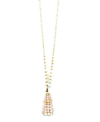 Natural Stone Tassel Necklace - Bray and Em Boutique