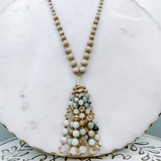 Natural Stone Tassel Necklace - Bray and Em Boutique