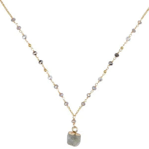 Marquet Nicki- Geometric Stone Pendant Necklace