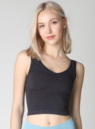 Vintage V Neck Crop Top