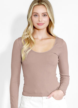 Keep it Tight Ribbed Scoop Neck Top