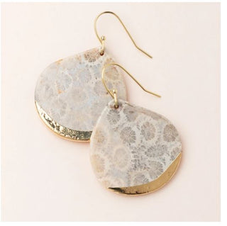 Stone Dipped Teardrop Earrings