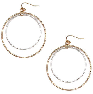 Oh Two Tone Earrings - Bray and Em Boutique