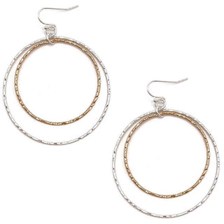 Oh Two Tone Earrings - Bray and Em Boutique