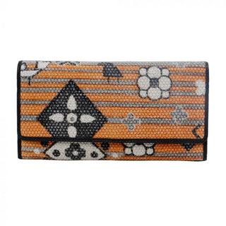 Orange and Grey Striped Wallet - Bray and Em Boutique