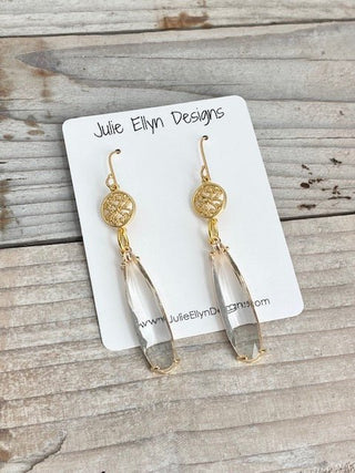 Ornate Crystal Earrings - Bray and Em Boutique