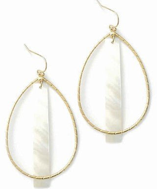 Oyster Shell Teardrop Earrings - Bray and Em Boutique