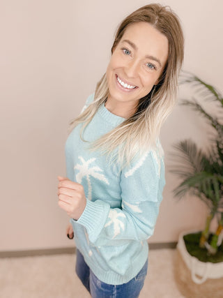 Palm Tree Time Sweater - Bray and Em Boutique