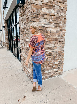 Peaceful Tunes Rust Top - Bray and Em Boutique