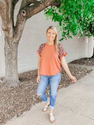 Peaceful Tunes Rust Top - Bray and Em Boutique