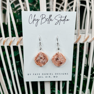 Pink Sparkle Love Earrings - Bray and Em Boutique
