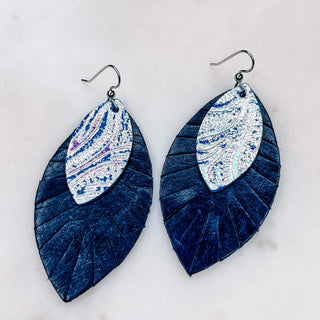 Print Layered Large Earrings - Bray and Em Boutique