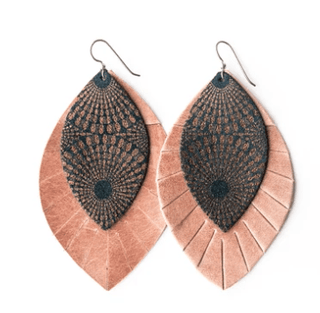 Print Layered Large Earrings - Bray and Em Boutique