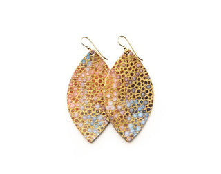 Print Leather Earrings - Large - Bray and Em Boutique