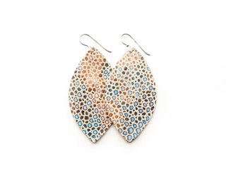 Print Leather Earrings - Large - Bray and Em Boutique